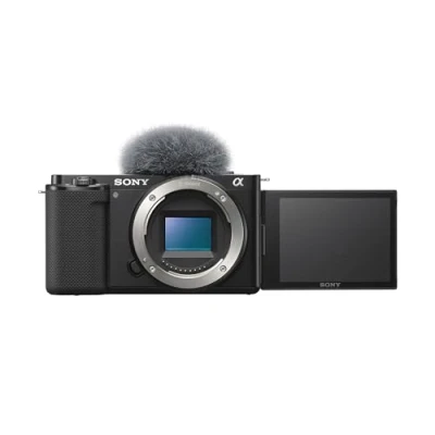Obrázek Sony Alpha ZV E10 APS C bezzrcadlově výměnný objektiv vlogovací kamera (otočná obrazovka pro vlogging, 4K video, automatické zaostřování očí v reálném čase), černá