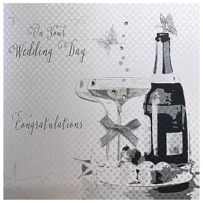 Obrázek WHITE COTTON CARDS BD32 on Your Wedding Day