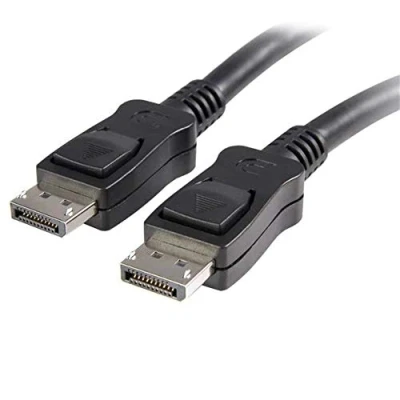 Obrázek StarTech.com 30cm DisplayPort 1.2 Kabel mit Verriegelung (Stecker/Stecker), DP 4k Audio / Videokabel Kabel, Schwarz