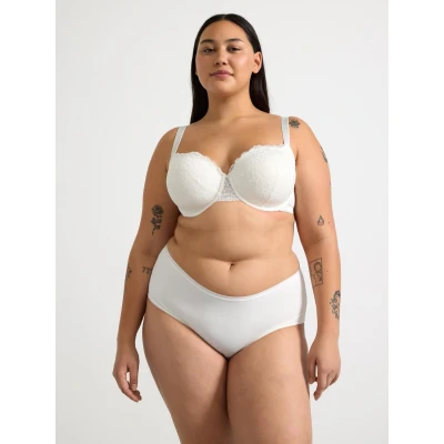 Obrázek Lindex BRA Akleja Emelie LACE PLUS SIZE Podprsenka s kosticemi, Ženy, Velikost: 90E, White