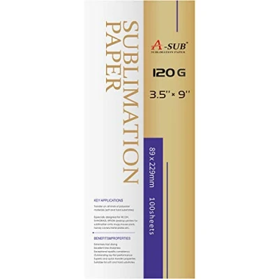 Obrázek A SUB sublimační papír pro šálky velikost, 89 x 229 mm, 100 listů, 120 g/m², kompatibilní s Epson, Sawgrass, Ricoh, Brother tiskárnou