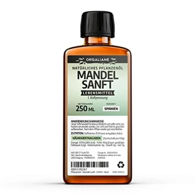 Obrázek Mandlový olej 100% čistý 250 ml, přírodní a lisovaný za studena