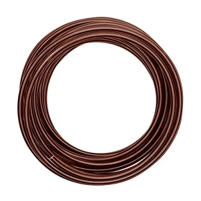 Obrázek Vaessen Creative hliníkový drát, x 10 m, drát pro kutily, dekorační floristický šperk 5 mm ohebný ozdobný čokoláda hnědý, 1000 0,5 cm