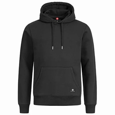 Obrázek Höhenhorn Janga Hoodie pánský pulovr s kapucí mikina z kvalitní bavlny, černá