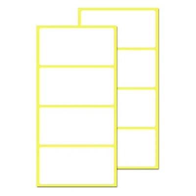 Obrázek 200 Stück, 100 x 50 mm, Aufkleber Etiketten Selbstklebend Klebeetiketten zum Beschriften Weiß