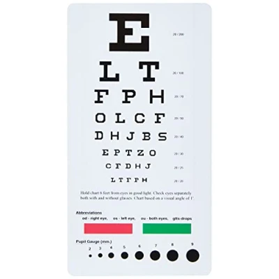 Obrázek NCD Medical/Prestige Medical 3909 snellen pocket eye chart