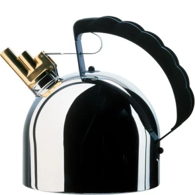 Obrázek Alessi 9091 FM konvice na vodu s designem melodické mosazné dýmky, nerezová ocel, 9. 8 x 20 29 cm
