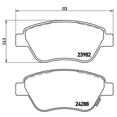 Obrázek Sada brzdových destiček, kotoučová brzda BREMBO P 59 051