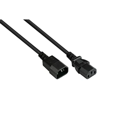 Obrázek Good Connections P1430 S015 prodloužení chladicího zařízení, 1,5 m, C14 (přímé) na C13 (rovné), 0,75 mm² černý