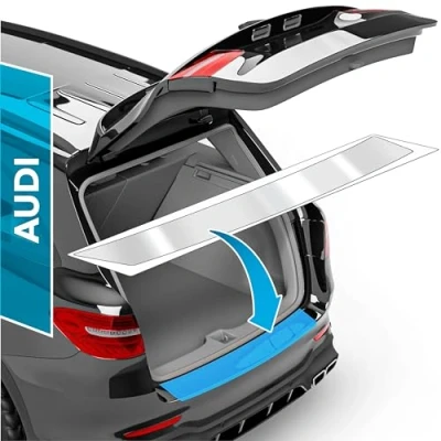 Obrázek uProtect fólie na ochranu zavazadlového prostoru pro Audi Q8 e tron GE I 2018 2024 ochrana nárazníku, proti poškrábání, ochranná lak transparentní lesklá samolepicí