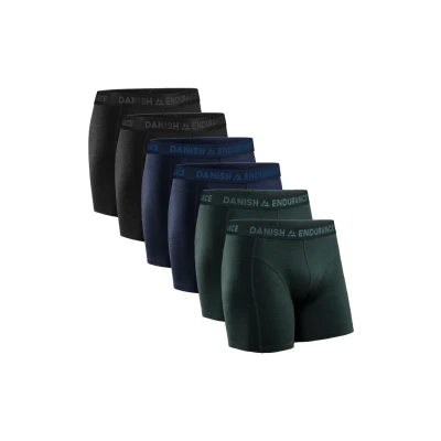 Obrázek Danish Endurance 6 PACK Classic Trenýrky, Muži, Velikost: Large, Multicolor black blue mélange green