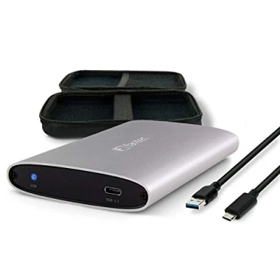 Obrázek FANTEC ALU 25U31 pouzdro na externí pevný disk (pro instalaci 6,35 cm (2,5 palce) SATA pevného disku nebo SSD, USB 3.1 a UASP, přenos dat do 10 Gbit/s, pasivní chlazení, hliníkový kryt) stříbrný