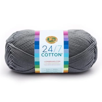 Obrázek Lion Brand Yarn Company Cotton Yarn, 100 Percent Cotton, Silver