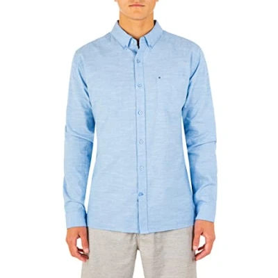 Obrázek Hurley Herren M ONE&amp;ONLY Woven L/S Hemden, Blue ok, XL