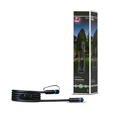 Obrázek Paulmann 939. 26 Outdoor Plug &amp; Shine Connector 2m 1in 2out IP68 2x1,5mm² 93926 prodlužovací kabel spojovací vnější osvětlení, černý