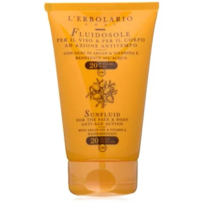 Obrázek L&#039;Erbolario Sonnenfluid Anti Age für Gesicht und Körper LSF20, 1er Pack (1x125 ml)