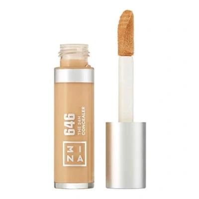 Obrázek 3INA MAKEUP The 24H Concealer 645 středně hnědá všechny typy pleti dlouhotrvající receptura tekutý korektor tmavé kruhy pod očima nečistoty měkký aplikátor Vegan bez Cruelty
