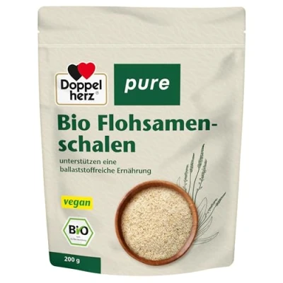 Obrázek Doppelherz Čisté bio slupky psyllium chuťově neutrální na podporu přirozeného trávení a zdraví střev 200 g