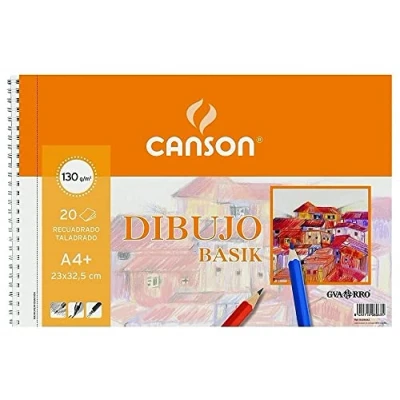 Obrázek Guarro Canson 726487 Zeichenblock A4, 20 Blätter, 130 g, Löcher microperforiert