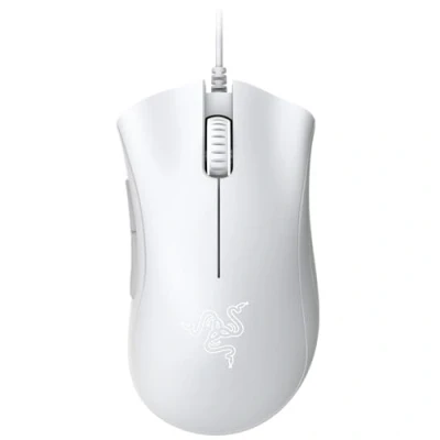 Obrázek Razer DeathAdder Essential (2021) drátová herní myš s optickým senzorem 6400 DPI (5 programovatelných tlačítek, ergonomický tvar, životnost 10 milionů kliknutí) bílá