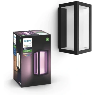 Obrázek Philips Hue White &amp; Color Ambiance Impress Venkovní nástěnné svítidlo (1180 lm), stmívatelná nástěnná lampa pro světelný systém s 16 miliony barev, chytré ovládání světla hlasem nebo aplikací,