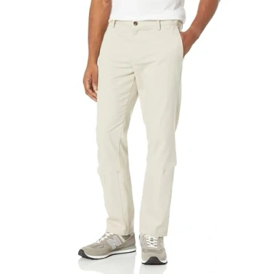 Obrázek Amazon Essentials Herren Knitterarme Flatfront Chinohose, Enger Schnitt, Stone, 30W / 30L