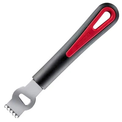 Obrázek Westmark Škrabka na citrónovou kůru/trhač kůst s kanelírním nožem, délka: 16,5 cm, nerezová ocel/plast, gallant, černá/červená, 29302270