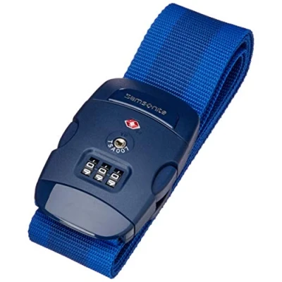 Obrázek Samsonite Global Travel Accessories popruh na zavazadla S integrovaným 3místným, Modrá (midnight blue), 3místným číselným zámkem TSA