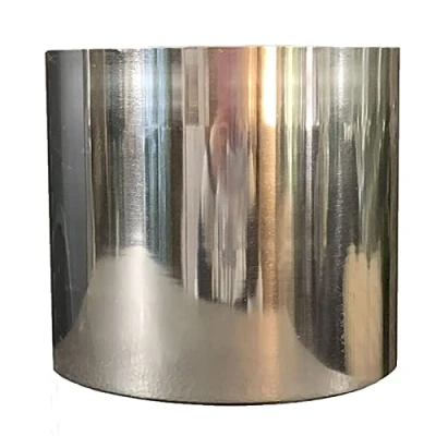 Obrázek Leaf Metal Planter Blumentopf aus Metall, Blätterdesign, 20 x 18 cm, silberfarben gebürstet, Silber, 18cm