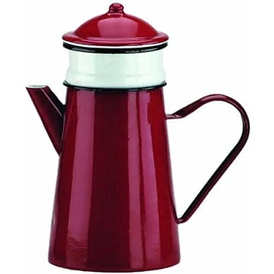 Obrázek IBILI 910815 CAFETERA CON FILTRO ROJA 1,5 LTS, Stainless Steel, červená/bílá