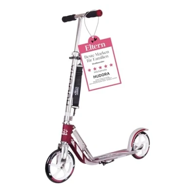 Obrázek HUDORA BigWheel 205 Scooter stabilní hliníková koloběžka výškově nastavitelná a skládací městská se stojanem sportovní pro děti dospělé až do 100 kg