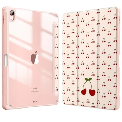 Obrázek Fintie Hybridní pouzdro pro iPad Air 11 palců (M2) 2024, 5 2022, 4 2020 10. 9 s držákem na tužku ochranné odolné proti nárazu průhledným tvrdým obalem zadní