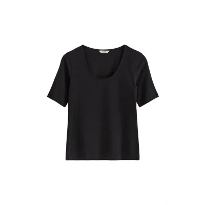 Obrázek Lindex Short Sleeved Jednoduché tričko, Ženy, Velikost: 44/46, Black