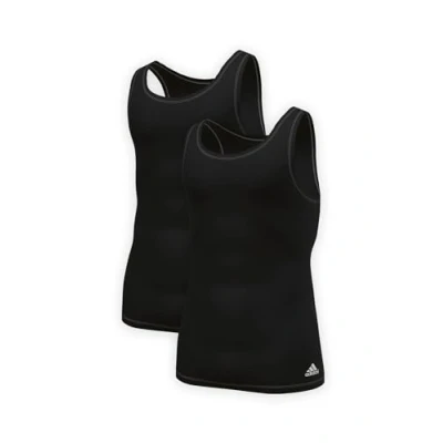 Obrázek adidas Sportswear Cotton Stretch 3 Stripes TANK TOP 2 PACK Tílko, Muži, Velikost: Large, Black