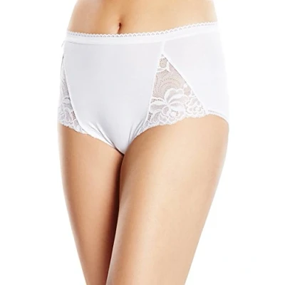 Obrázek Playtex Dámská Midi Ženská bavlna a krajka x2, bílá (Blanco)