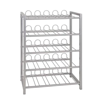 Obrázek HAKU Möbel Regál na láhve kov, rozměry: š 54 cm x v 76 h 31 cm, styl: moderní