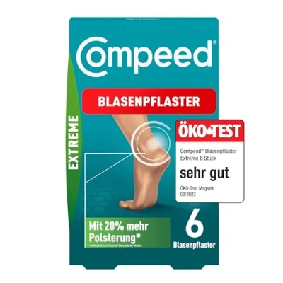 Obrázek Compeed náplast na puchýře Extreme hydrokoloidní pro extra silnou ochranu při puchýřkách patách, 6 kusů (balení 1 ks)