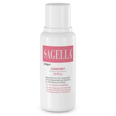 Obrázek SAGELLA Poligyn Comfort 50 Plus: mléko pro intimní praní s heřmánkovým extraktem a bisabololem, péče od menopauzy, 500 ml