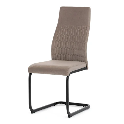 Obrázek Židle jídelní, cappucino látka, černý kov DCL X7018 CAP2
