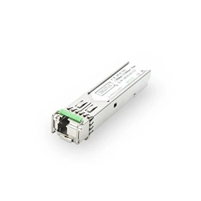 Obrázek DIGITUS Universal Gigabit SFP modul 1,25 Gbit/s Mini GBIC pro singlemode optický kabel LC Simplex obousměrný TX1550/RX1310nm dosah 20 km Plug &amp; Play
