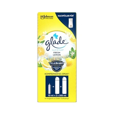 Obrázek Glade Touch &amp; Fresh (Brise One Touch) doplňovač, osvěžovač vzduchu mini sprej, Lemon (limone), 1 balení (1 x 10 ml)