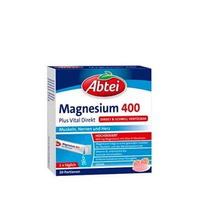 Obrázek Abtei Hořčík 400 + komplex vitaminu B, 1 balení (1 x 20 kusů)
