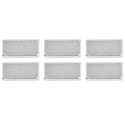 Obrázek Connex Neodymový kvádr magnet 20 x 10 3 mm (6 kusů) v praktické sadě extra silný 4 kg přídržná síla pro domácnost, dílnu a hobby / powermagnet blokový DY7100008