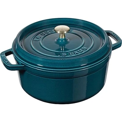 Obrázek STAUB Litinový pekáč/kocotte, kulatý 26 cm, 5 l, aromagenní funkce, vhodný pro všechny typy sporáků, La Mer