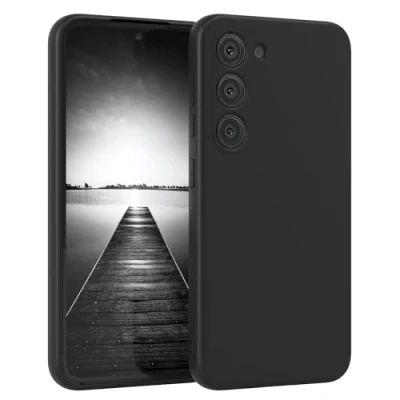 Obrázek EAZY Case Silikonové pouzdro pro Samsung Galaxy S23 Silikon Černé nárazuvzdorné na mobil ochranné s ochranou fotoaparátu tenké Premium ochrana Cover TPU Phone