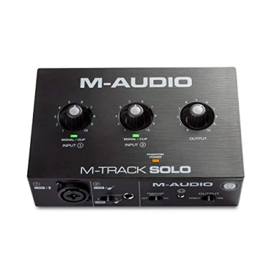 Obrázek M audio Track Solo USB rozhraní pro nahrávání, streamování a podcasting, s vstupy XLR, linky DI, včetně softwarového balíčku