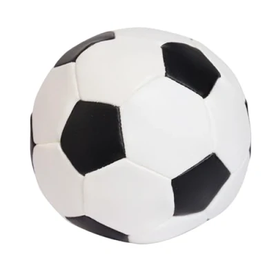 Obrázek alldoro 60302 Softball, Fußball in schwarz weiß, Softfußball aus Schaumstoff, weicher Schaumstoffball, Kinderball für Drinnen und Draußen, Spielball Kinder Babys ab 0 Monaten, Ø 10 cm