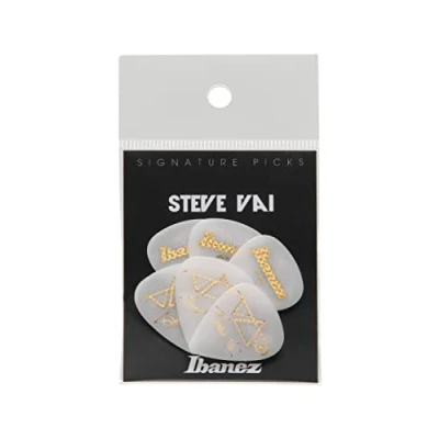Obrázek IBANEZ Picks Signature Serie Steve Vai 6 kusů bílé 1,0 mm Heavy (B1000SVR WH)