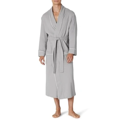 Obrázek Amazon Essentials Pánský lehký vaflový piké župan (k dostání ve Big &amp; Tall), světle šedá, M L
