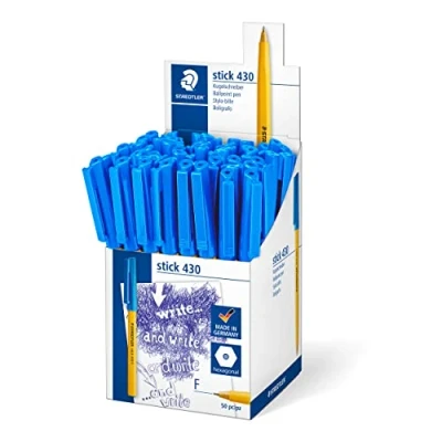 Obrázek STAEDTLER Stick 430 F 3CP5 Kuličkové pero Šířka zdvihu 50 kusů modré